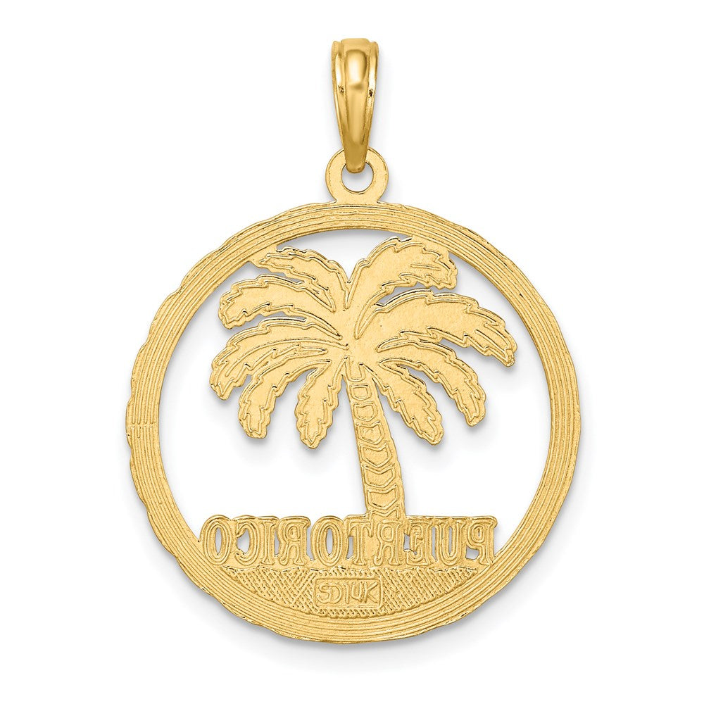 14K PUERTO RICO Palm Tree Charm 4