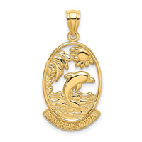 14K SARASOTA w/ Dolphin Sunset Scene Charm 1