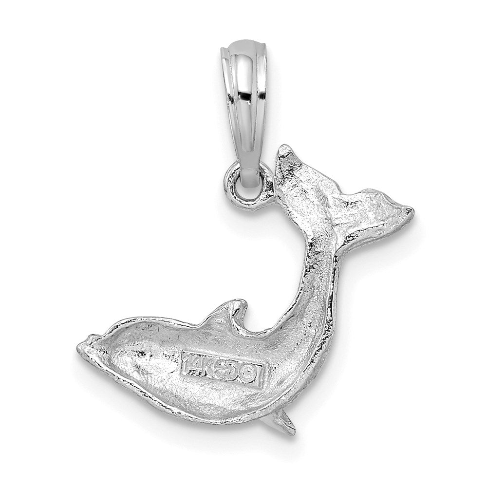 14K White Gold Jumping Dolphin Charm 4