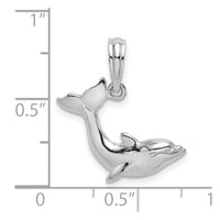 14K White Gold Jumping Dolphin Charm 3