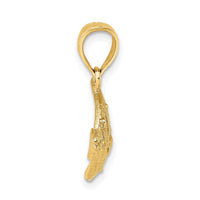 14K 2-D Polished Fish Charm 2