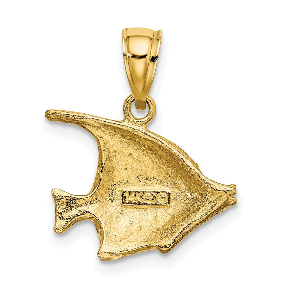 14K 2-D Polished Fish Charm 3