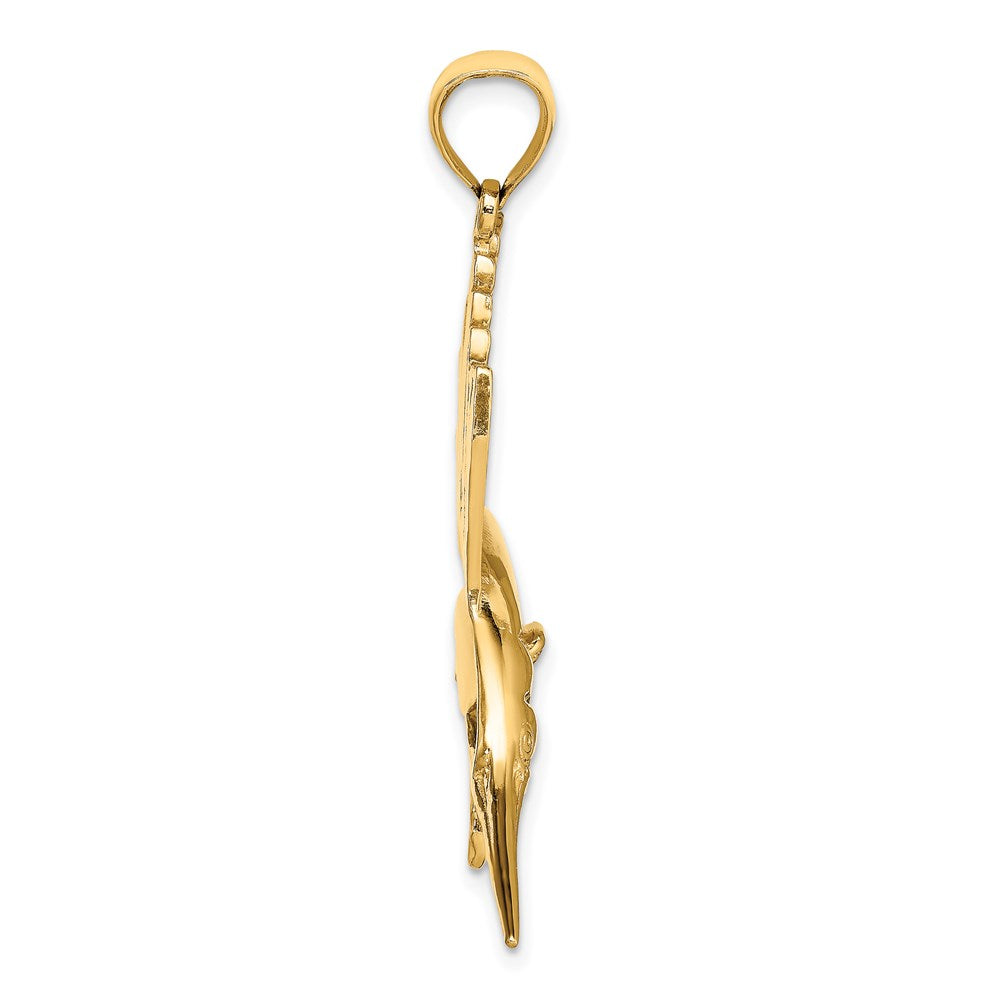 14K Polished Sailfish Charm 2