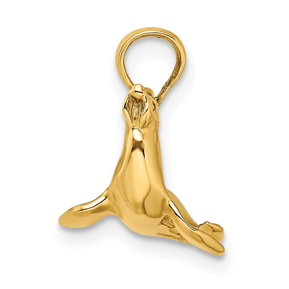 14K 3-D Polished Seal Charm 2