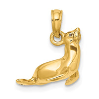 14K 3-D Polished Seal Charm 4