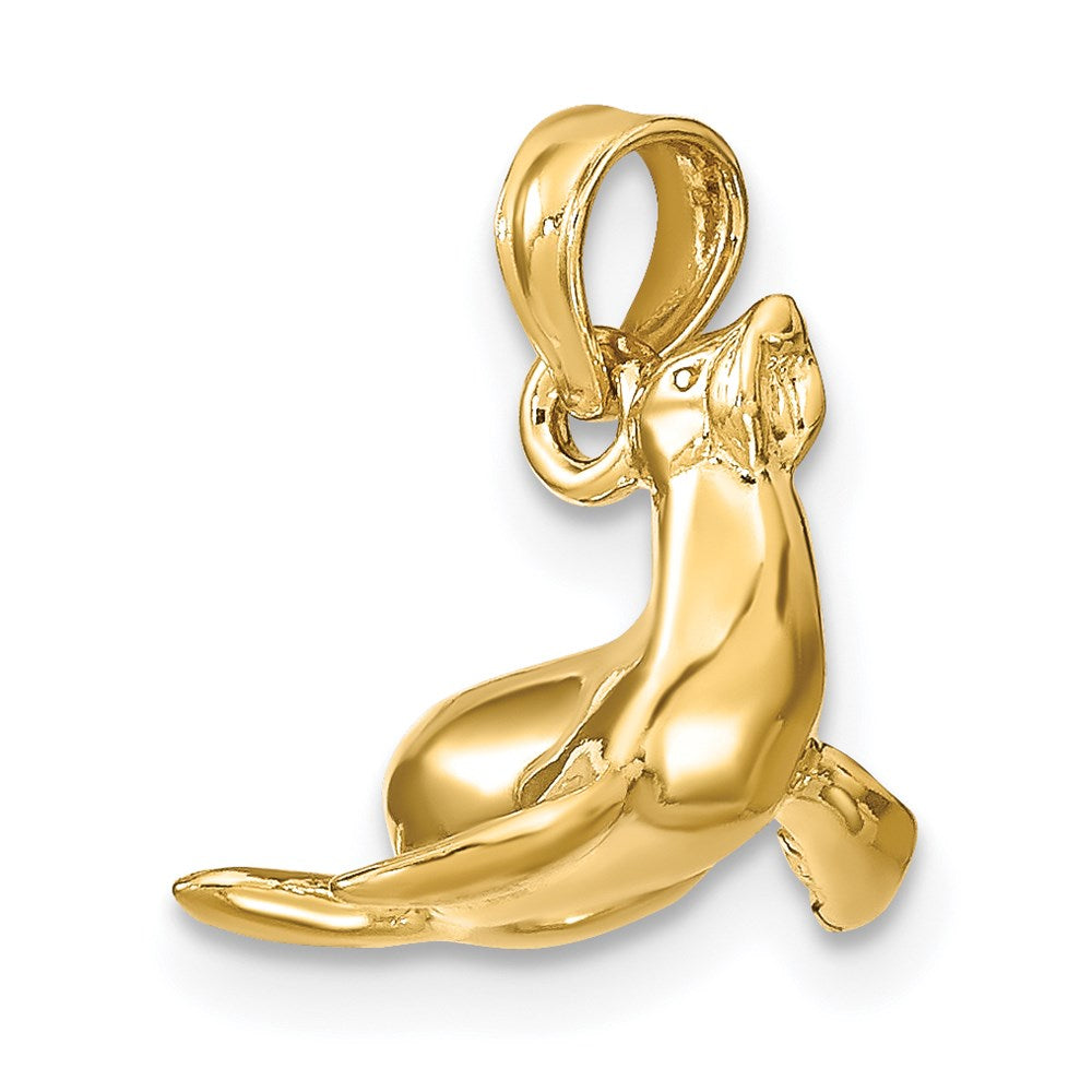 14K 3-D Polished Seal Charm 5