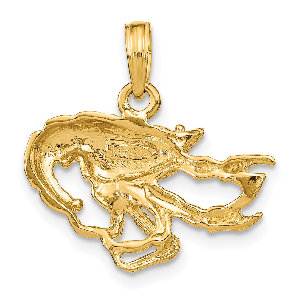 14K Textured Crawfish Charm 3