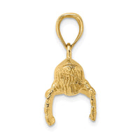 14K 3-D Textured Underside Humpback Whale Charm 2