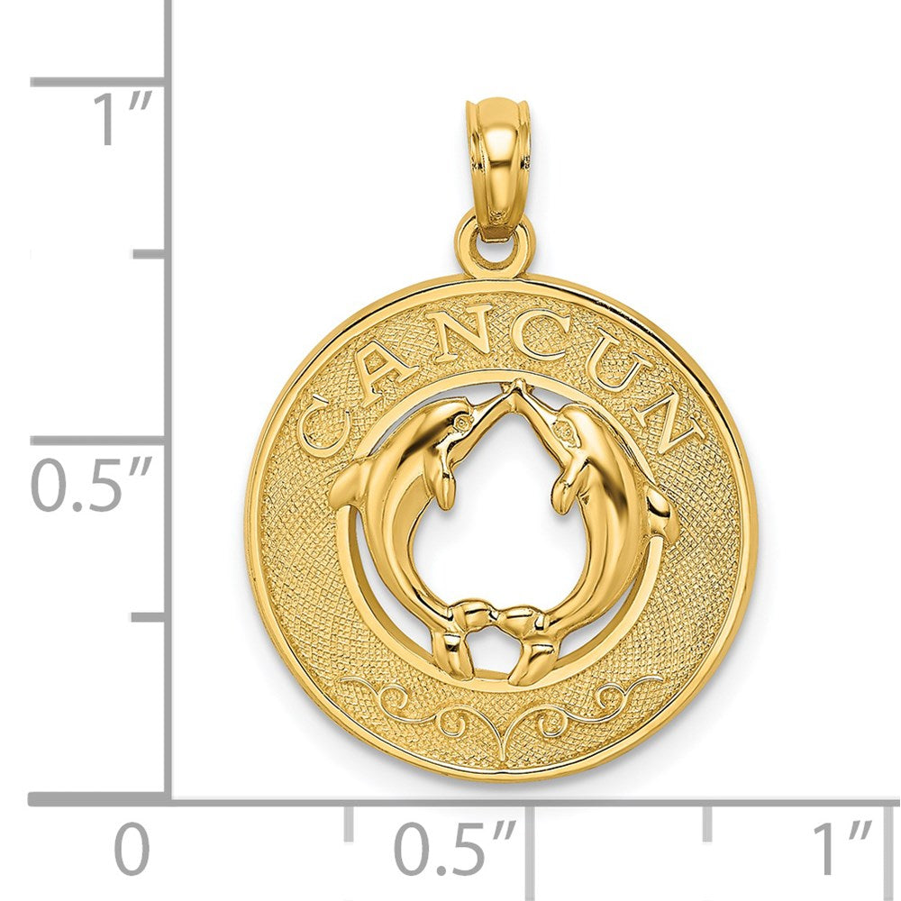 14K CANCUN w/Dolphin Circle Charm 3