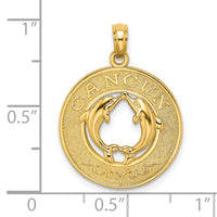 14K CANCUN w/Dolphin Circle Charm 3