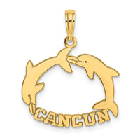 14K CANCUN w/ Double Jumping Dolphin Charm 1