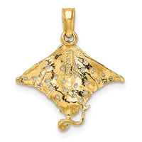 14K Spotted Eagle Ray with Holes Charm 4