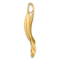 14K 3-D Polished Whale Tail Chain Slide 2