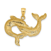 14K Polished Two Dolphins Together Charm 4