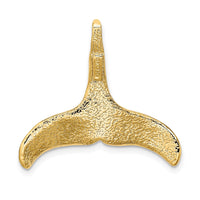 14K 3-D Polished/Textured Whale Tail Charm 4