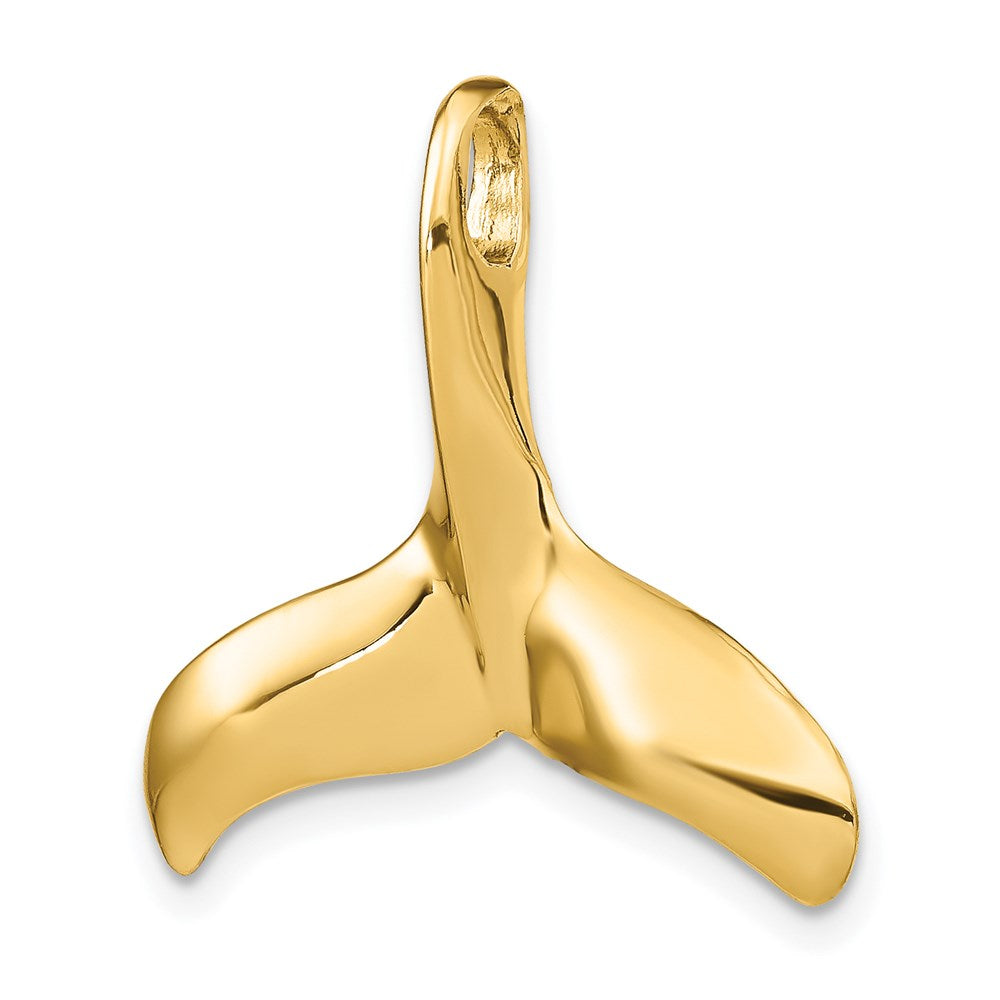 14K 3-D Polished/Textured Whale Tail Charm 5