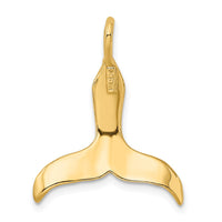 14K 3-D Polished Whale Tail Charm 4