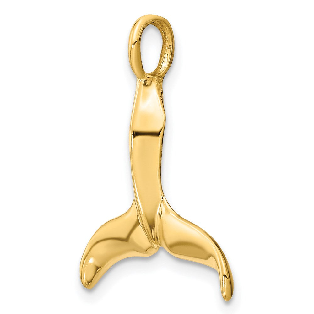 14K 3-D Polished Whale Tail Charm 5