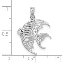 14K White Gold Cut-Out Angelfish Charm 3