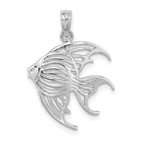 14K White Gold Cut-Out Angelfish Charm 1