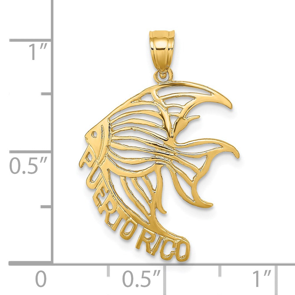 14K Cut-Out PUERTO RICO Angelfish Charm 2