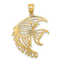 14K Cut-Out PUERTO RICO Angelfish Charm 1