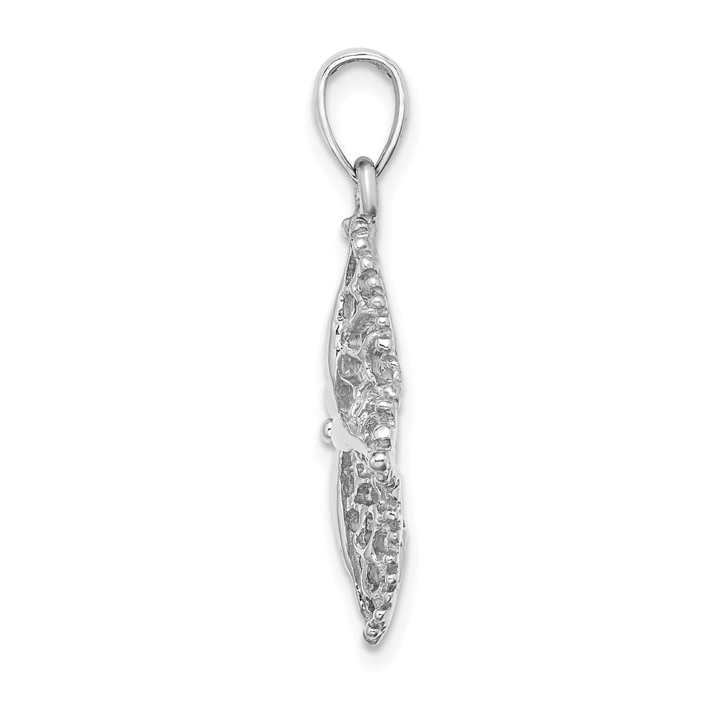 14K White Gold Starfish Filigree Charm 2