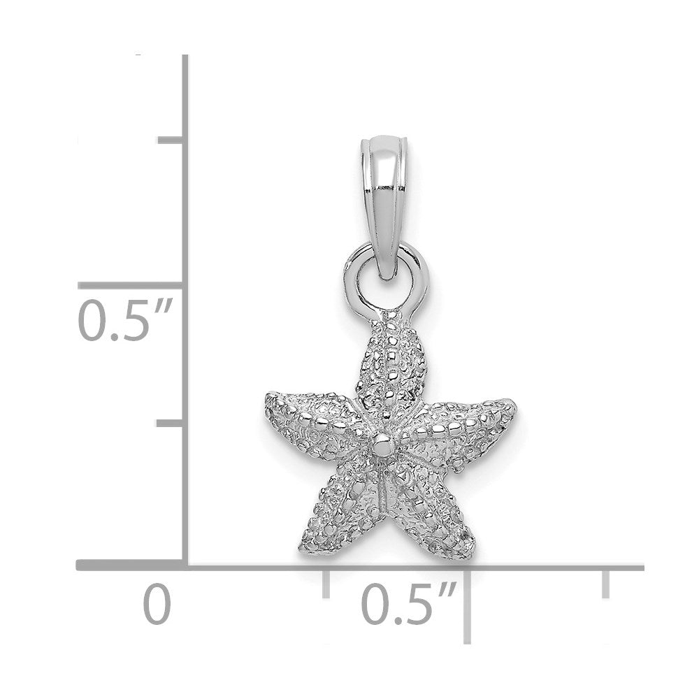 14K White Gold Starfish Charm 3