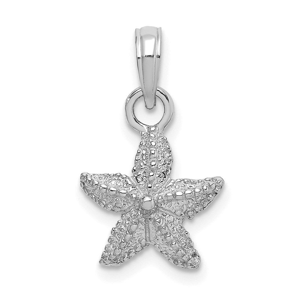 14K White Gold Starfish Charm 1