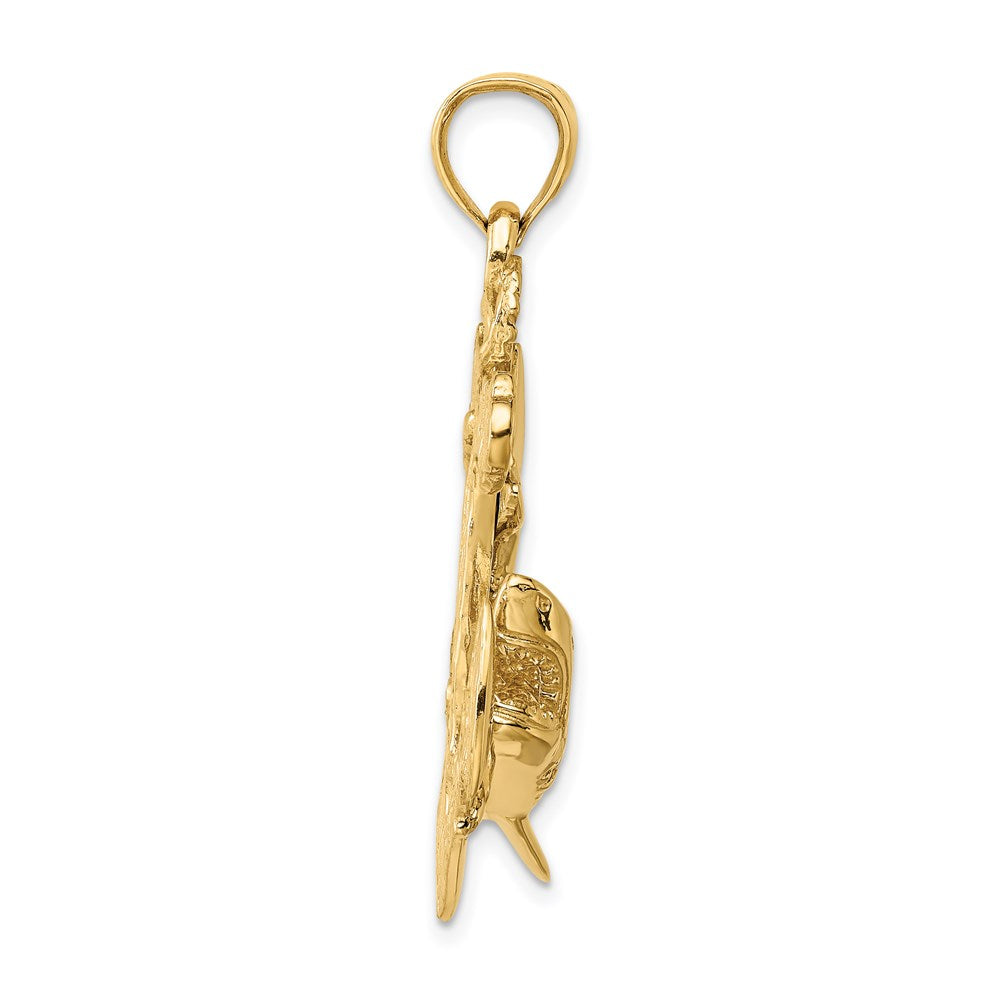 14K 2-D Anchor with Shark Charm 2