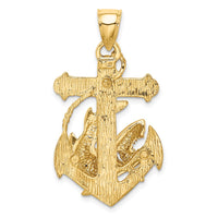 14K 2-D Anchor with Shark Charm 3