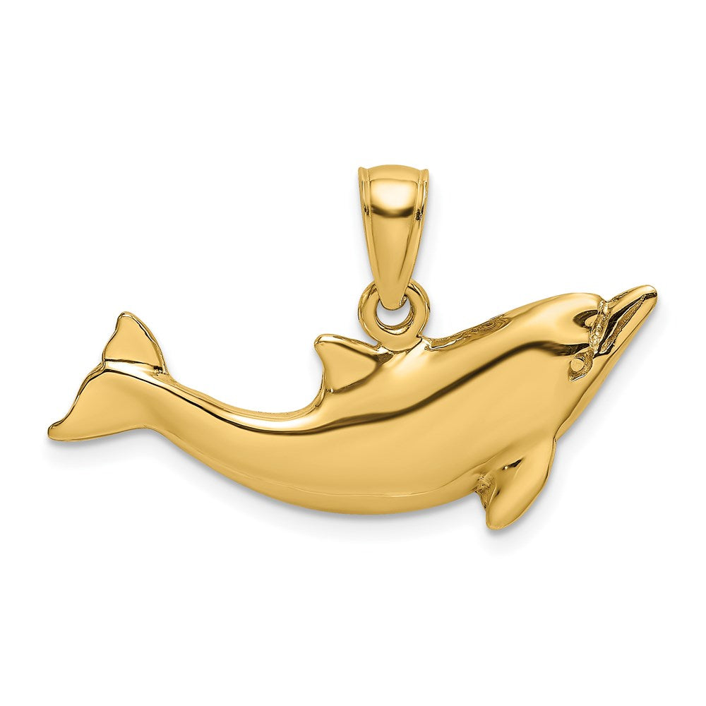 14K Polished Dolphin Charm 1