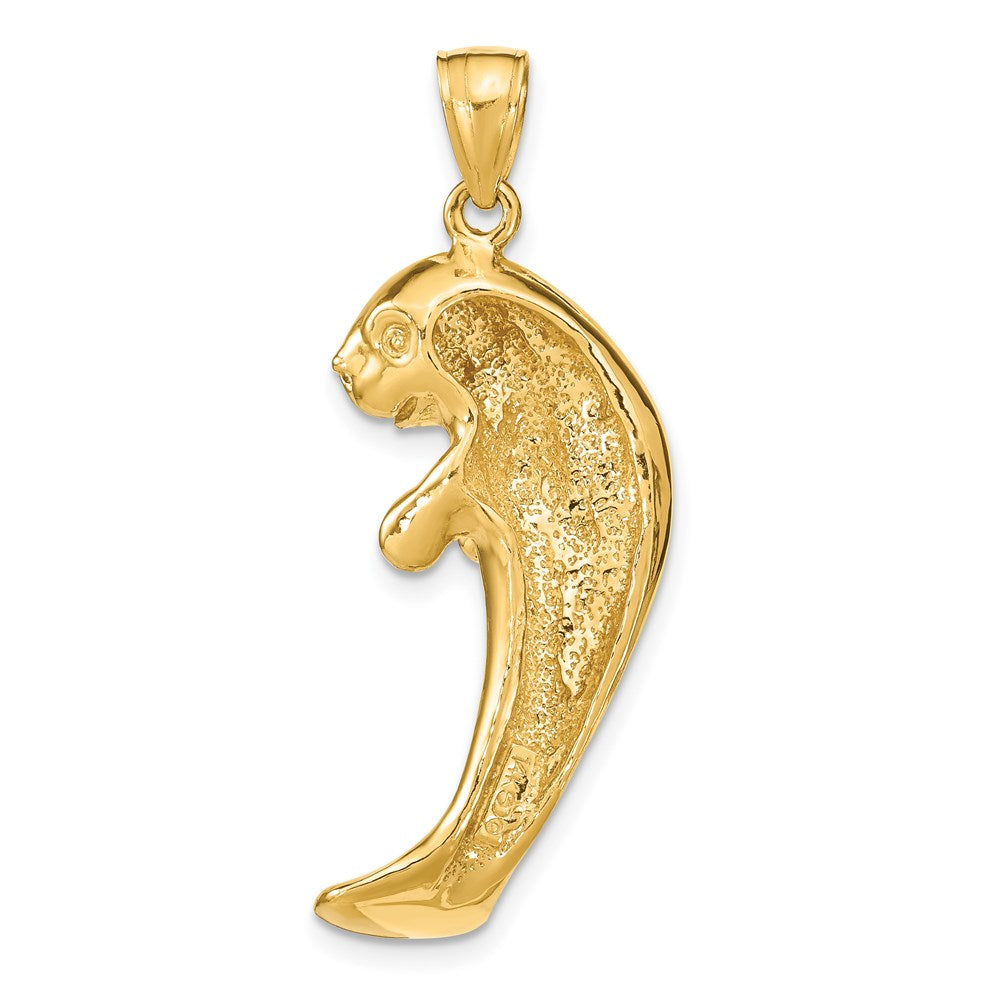 14K 2-D Polished Single Manatee Charm 4