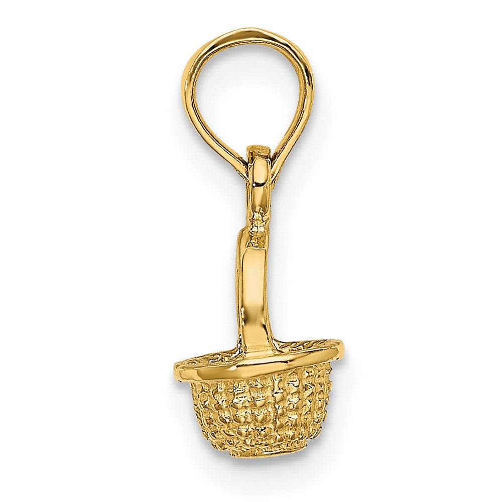 14K 3-D Mini Basket Charm