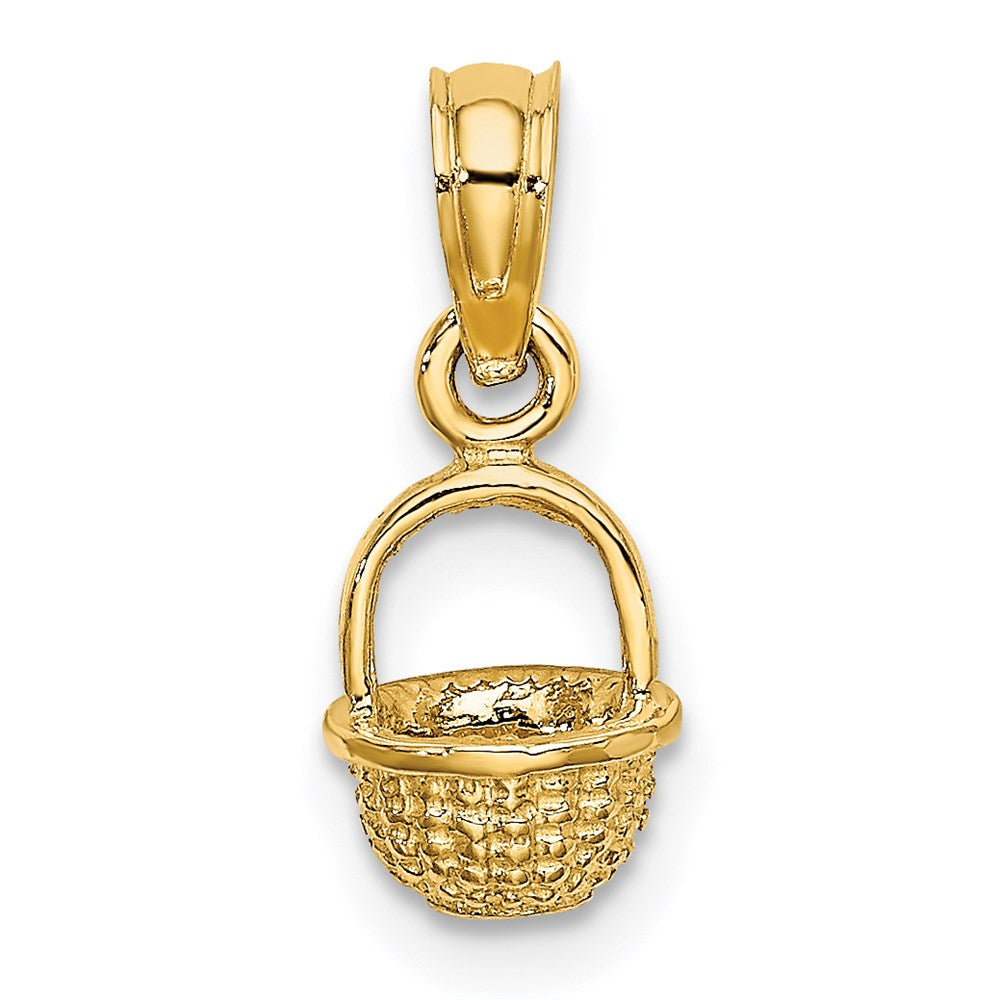 14K 3-D Mini Basket Charm