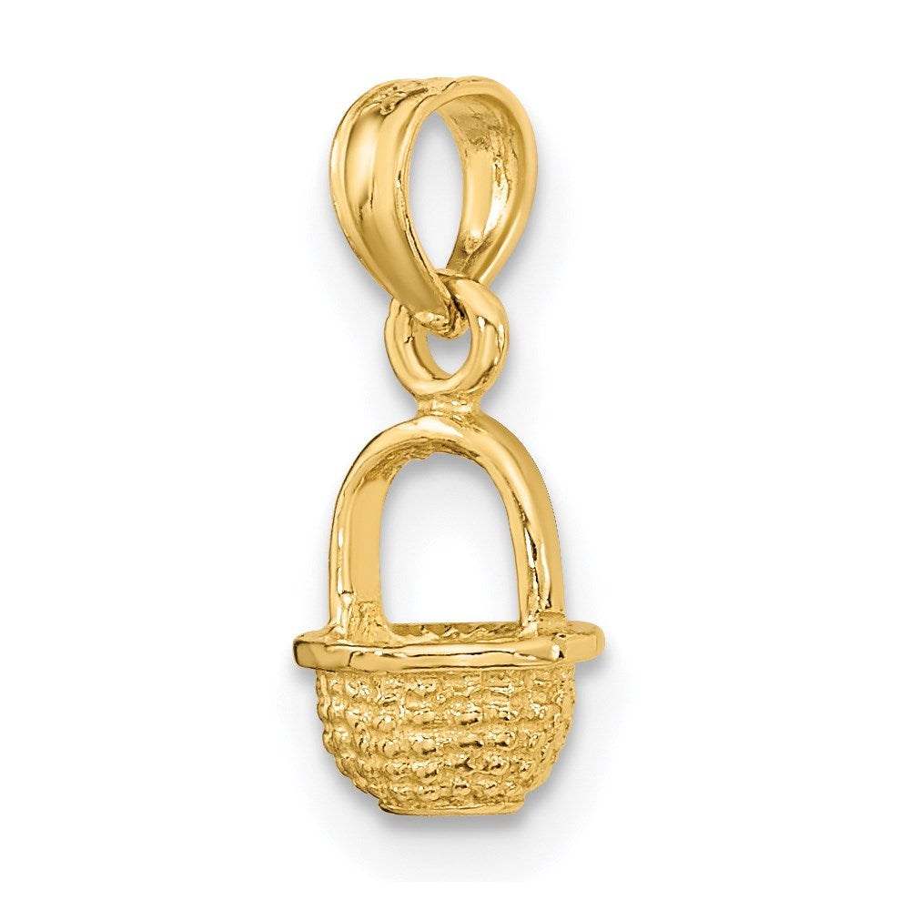 14K 3-D Mini Basket Charm