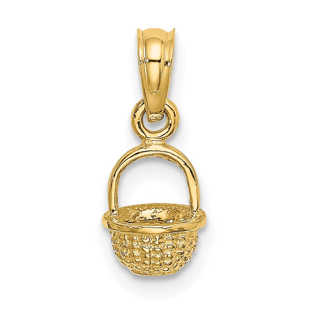 14K 3-D Mini Basket Charm