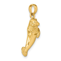 14K 3-D Polished Manatee Charm 5