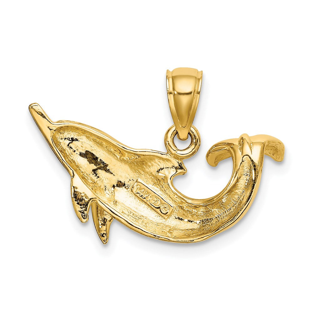 14K Polished Dolphin Charm 4