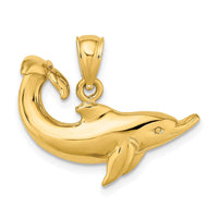 14K Polished Dolphin Charm 1