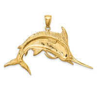 14K 2-D Polished /Satin Blue Marlin Charm 4