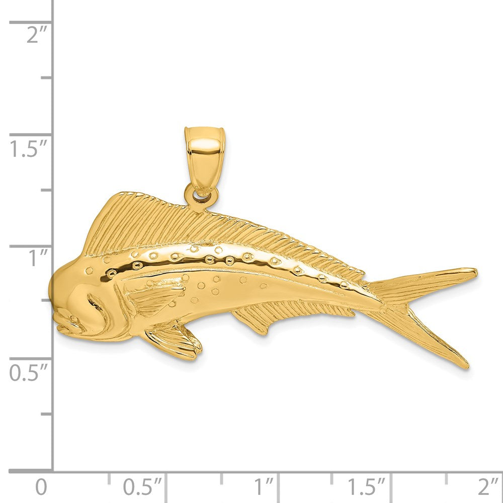 14K 2-D Male Dorado (Mahi-Mahi) Charm 3