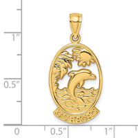 14K CURACAO w/ Dolphin Sunset Charm 3