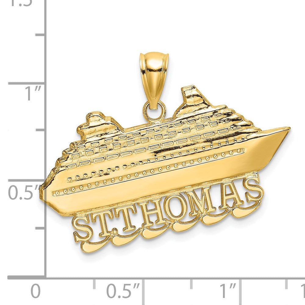 14K ST. THOMAS Cruise Ship Charm