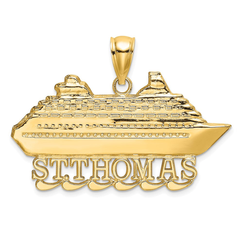 14K ST. THOMAS Cruise Ship Charm