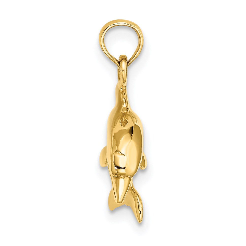 14K 3-D Dolphin Jumping Charm 2