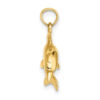 14K 3-D Dolphin Jumping Charm 2