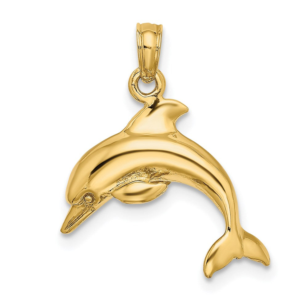 14K 3-D Dolphin Jumping Charm 4