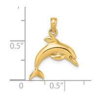 14K 3-D Dolphin Jumping Charm 3