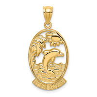 14K SEA ISLE w/ Dolphin Sunset Scene Charm 1